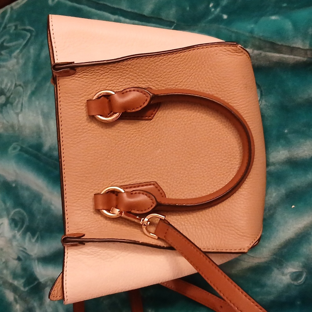 Michael Kors Kris Small Color Block Pebbled Leather Satchel - Picture 5 of 17